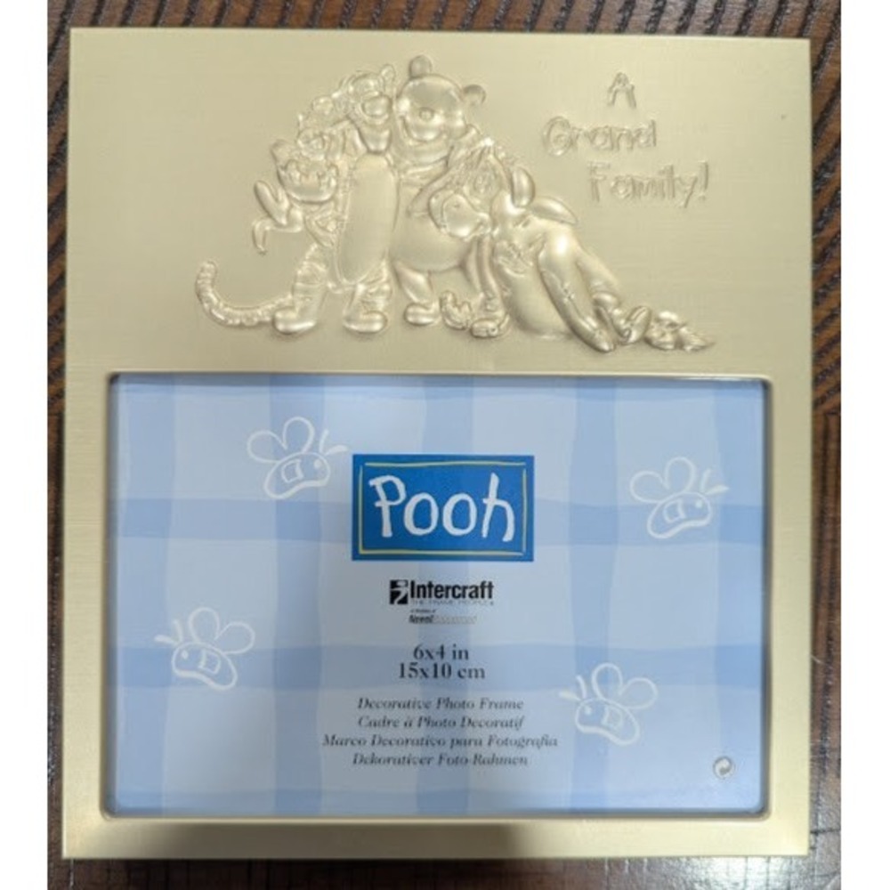 Vintage Disney Winnie The Pooh Picture Frame A Grand Family Tigger Eeyore Gold